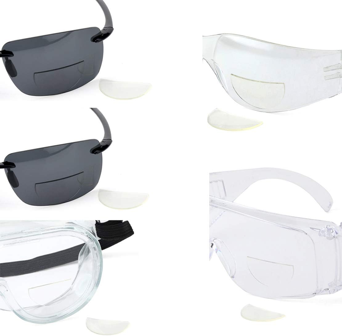 5 Pack, +1.50 Great View Reusable Stick-On Bifocal Lenses Reader Magnifying Adhesive Reading Lens Sticker Sport Sunglass Safety Glasses Magnifier Add On Goggles (5 Pack, +1.5)