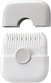 مشط حلاقة وتشذيب 2 في 1 – أداة قص مزدوجة الجوانب من الفولاذ المقاوم للصدأ، محمولة وسهلة التنظيف للرجال والنساء والأطفال (رمادي)