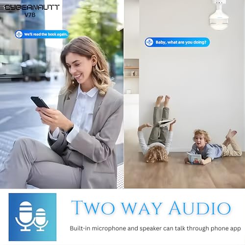 Image of XUGA Cybernautt Series V7B 5MP Fisheye Wireless CCTV Camera | Panoramic View, Night Vision, Motion Detection, WiFi Surveillance, Home Safety