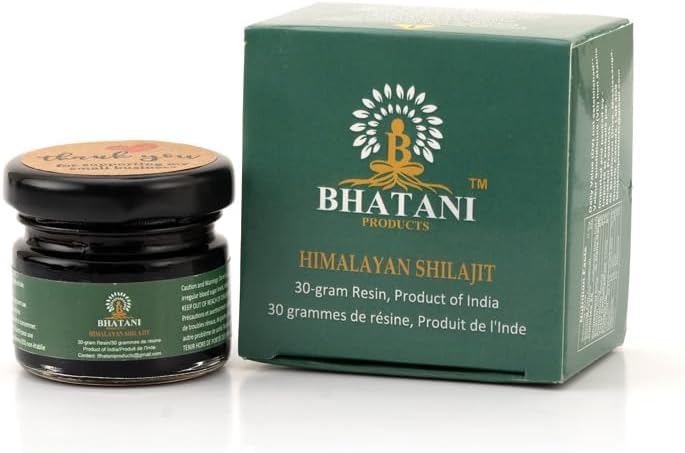 Shilajit - Resina auténtica pura de 1.06 oz, 82% ácido fúlvico, rango Himalaya de 18000 pies. Alta calidad de grado dorado. Recién cosechado en