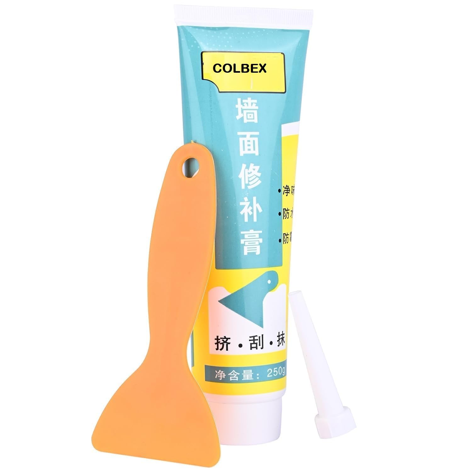 COLBEX Wall Repair Paste for Cracks & Holes - Waterproof Wall Mending Cream Putty - Fast Drying Damage Wall Filler Paste for Home, Office, and DIY Repairs (250g)