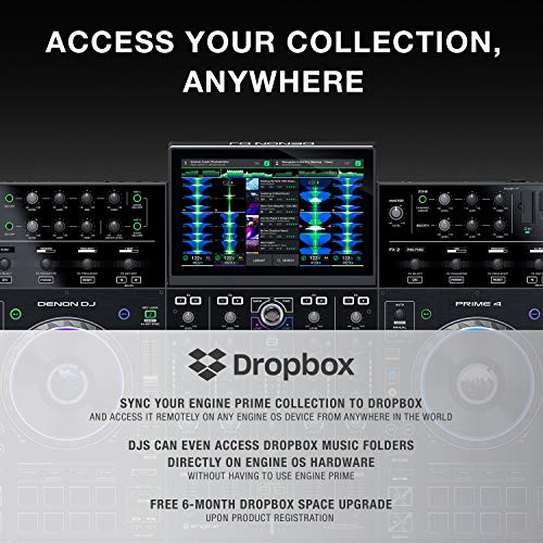 Denon Dj Prime 4 - 4 Deck Standalone Smart Dj Console / Serato Dj Controller With Built In 4 Channel Digital Mixer And 10-Inch Touchscreen #TOP7