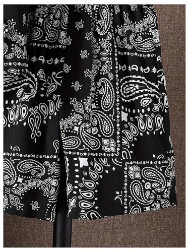 Image of GORGLITTER Boy's 2 Piece Outfits Paisley Short Sleeve Button Down Shirt and Shorts Set