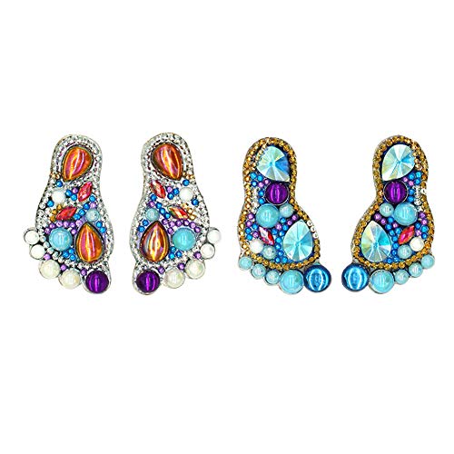 Demiawaking 4pcs Portachiavi Piedi DIY Full Drill