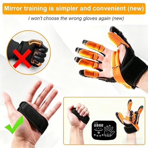 Image of 9th Gen Hand Rehabilitation Robot Gloves for Stroke Recovery, Home Physical Therapy for Hand Weakness & Hemiplegia, Finger Exerciser with 4 Modes Mirror Training & 5 Independent Air Valves