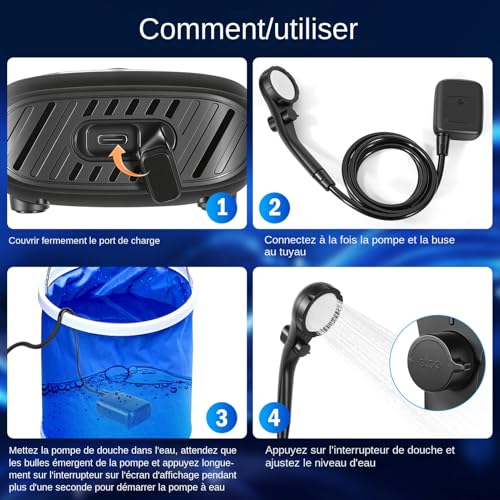 Douche de camping : fini la saleté en voyage et escalade - 4
