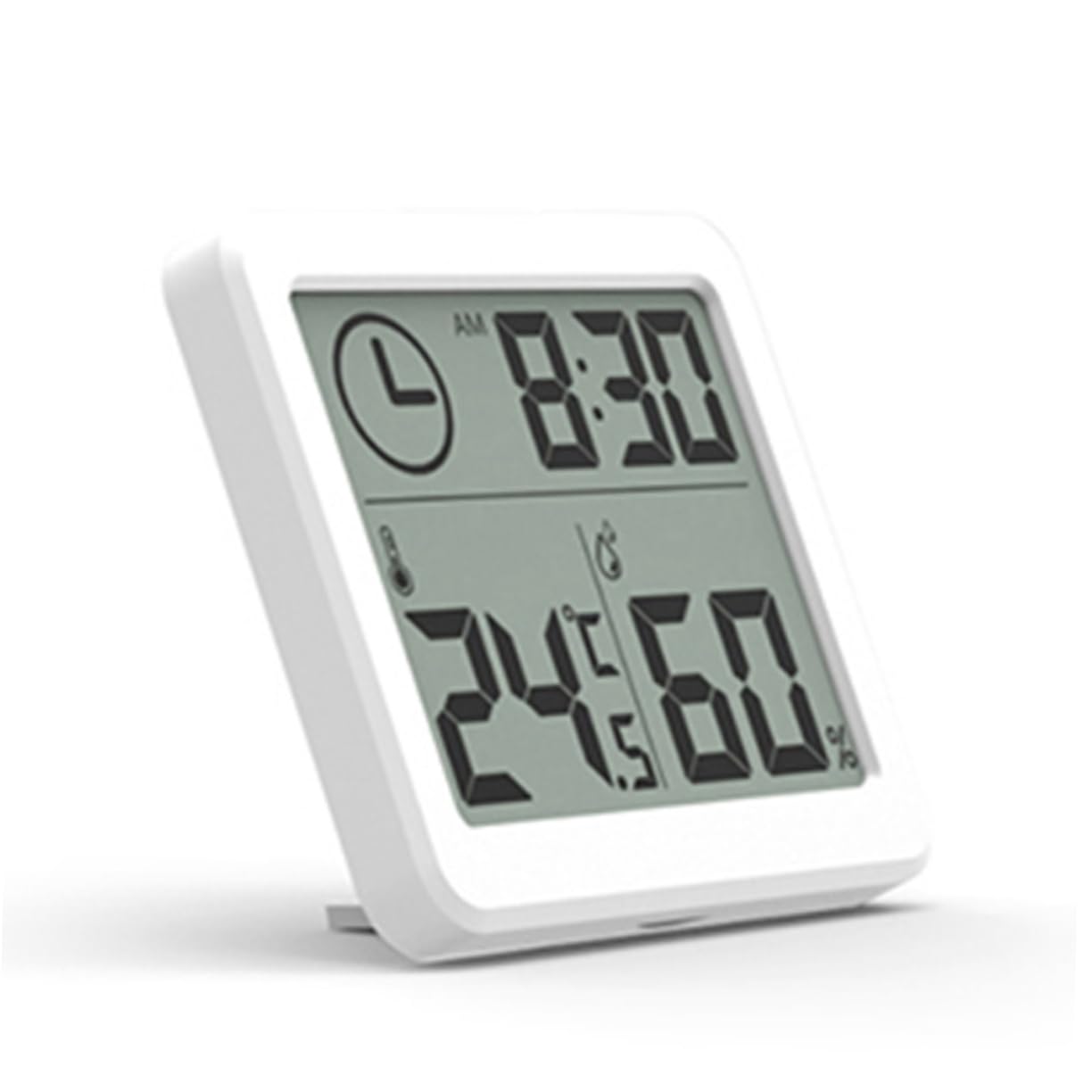 Mipcase 4 Pièces Thermomètre Domestique Thermomètre De Température Pour La Maison Thermomètre à Affichage De L'heure Thermomètres D'intérieur Thermomètre De Bureau Blanche Électronique