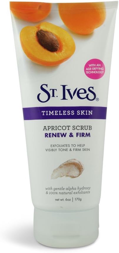 St Ives Apricot Scrub Timeless Skin Renew and Firm 6 Oz (Pack of 3)