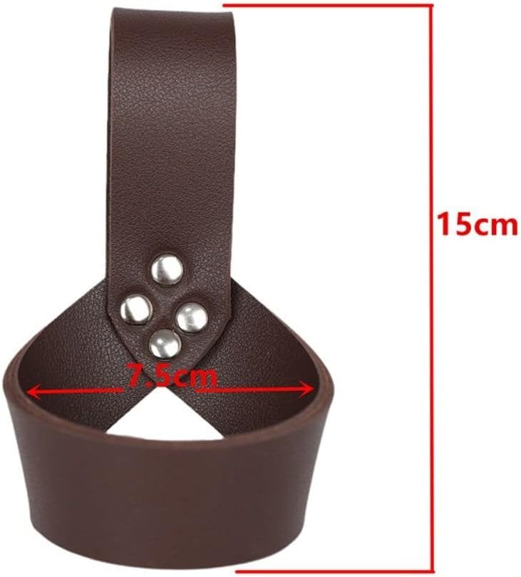 2 Pcs Medieval Renaissance Belt Sword Holder Sheath Scabbard Belt for Adult Men Cosplay Props Knight Leather Frog Case Black - Image 7