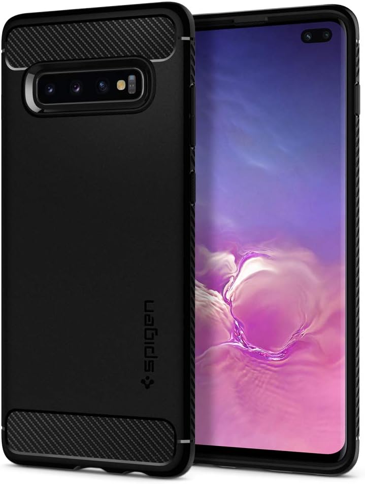 Spigen Rugged Armor Designed for Samsung Galaxy S10 Plus Case (2019) - Matte Black
