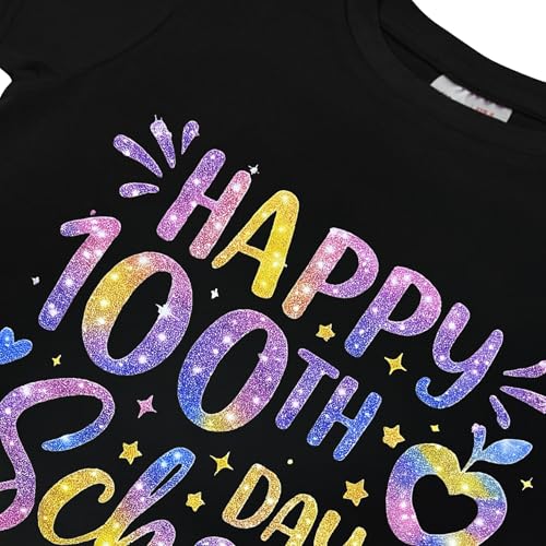 Image of 100 Days of School Shirt Girls and Kids Unicorn Heart Shirt