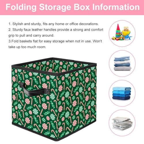 Boîte de rangement cube verte pliable gain de place pour vêtements - 4