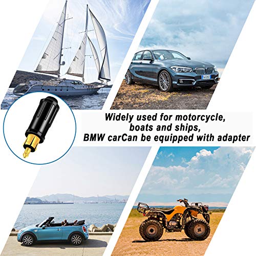Image of 3 PCS SAE Connector, Cigarette Lighter Accessory Plugs DIN, Plug to SAE Adapter Connector for BMW, DIN Hella Plug 12v Cigarette Lighter Adapter Connector for BMW