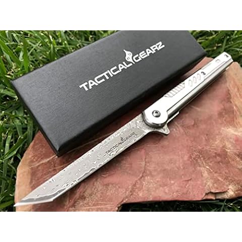 TACTICAL GEARZ Damascus Pocket Knife (Kraz XT) Cover