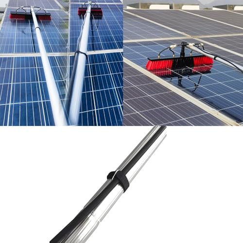 Limpieza de paneles solares sin escaleras mediante pértiga ajustable 3