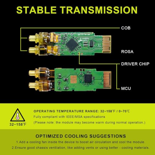 Image of 2 Pack 10GBase-SR LC 300M 850nm MMF SFP+ Transceiver 10Gbe Optical Module | for Cisco, Broadcom, Fortinet, Netgear, D-Link, Meraki, Supermicro, MikroTik, F5, QNAP, Mellanox