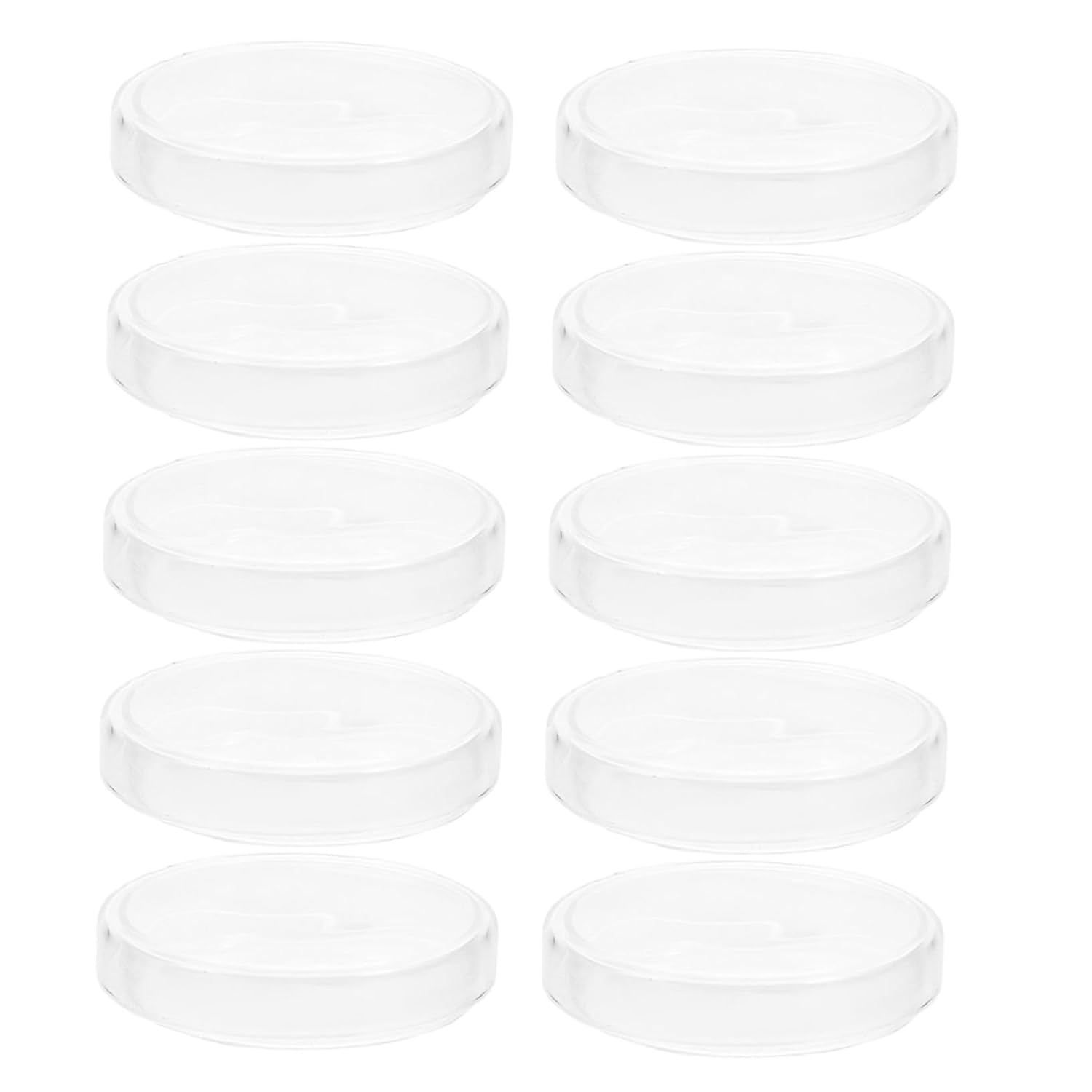 Borosilicate Glass Petri Dishes 10pcs Science Plates with Lids Lab Equipment for Cell Culture Growth
