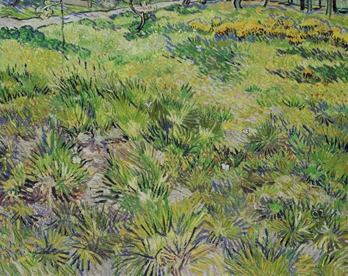 Lienzo decorativo para pared Prado con mariposas de Van Gogh en formato selecto 60x90cm