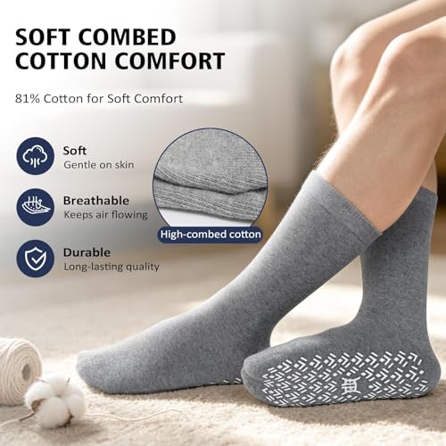 Image of Artfasion Non Slip Socks Men: Grip Anti Slip Socks for Seniors Hospital Yoga Pilates