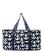 N. Gil All Purpose Open Top 23" Classic Extra Large Utility Tote Bag (Anchor Navy Blue)