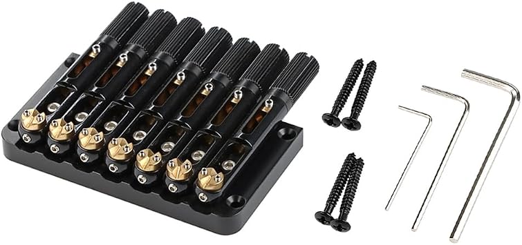 7 String Headless Metal Saddle Bridge Musical Instrument Replacement Headless Guitar Accessories