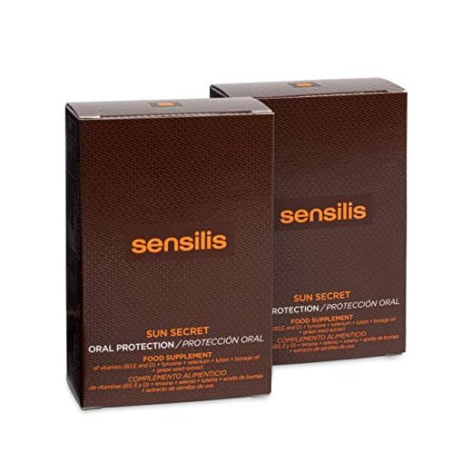 Sensilis Sun Secret - Complemento Alimenticio de Protección Solar vía Oral - Pack de 2 cajas de 30 Cápsulas