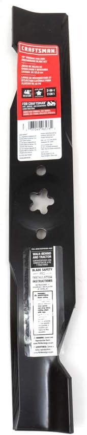 Craftsman CMXGZAM110149 48-Inch Bagging and Side Discharging Lawn Mower Blade Set OE# 180054, Black