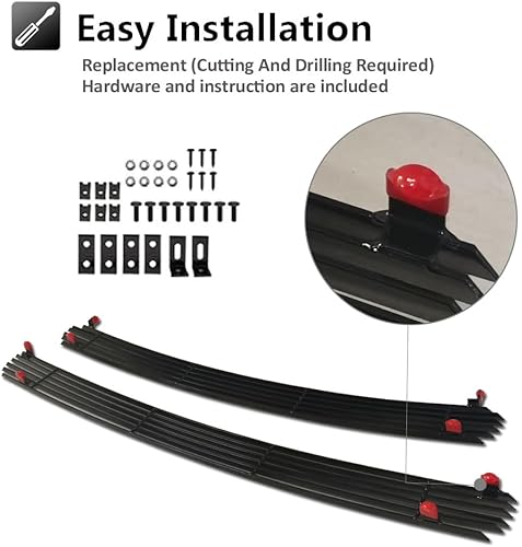 Miniatura 5 de Parrilla frontal cromada para Chevy Silverado 1999-2002 15002000-2006 Chevy Suburban Tahoe aluminio Billet rejilla pulido (2 piezas)