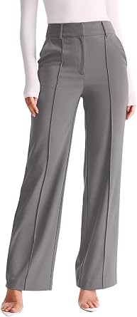 NIMIN Womens Work Pants High Waisted Wide Leg Dress Trousers