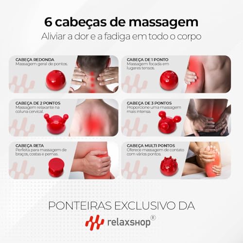 Massageador Elétrico Profissional Infravermelho Vibratório Percussão Relaxamento (220, Volts)
