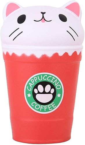 Anboor Squishys - Juguete de comida suave de 5.3 pulgadas, taza de café para gatos, bola de alivio de estrés Kawaii para TDAH para niños y adultos, disponible en Yaxa Venezuela