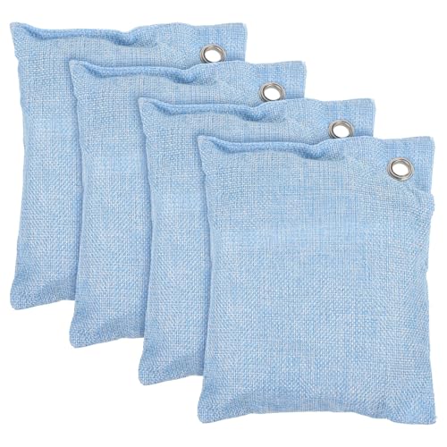 Carbón de bambú USHOBE absorbente de olores para coche bolsas de carbón activado oficina pack 4