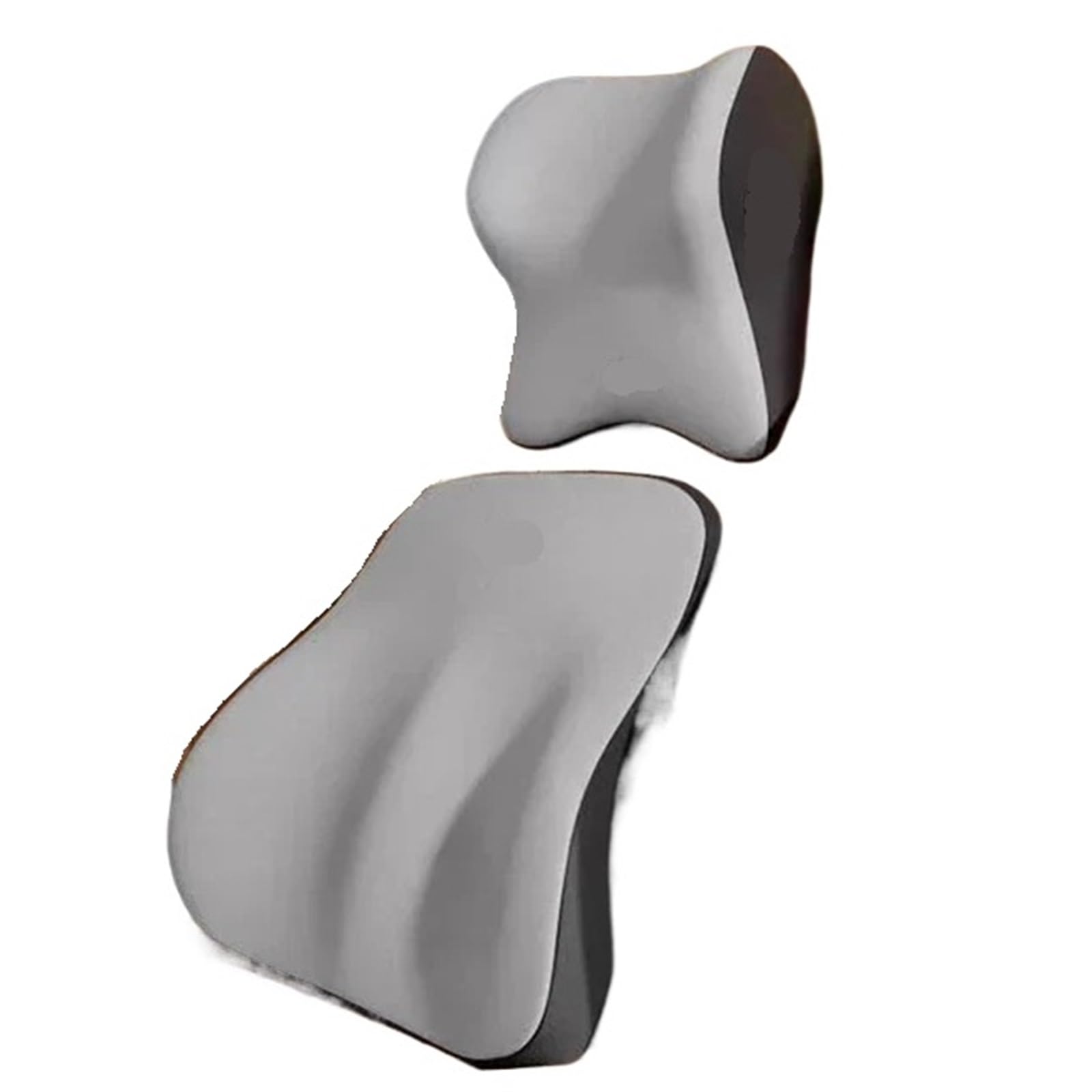 samochodowa na zagłówek Poduszka lędźwiowa z pianki memory foam do samochodu, uniwersalna poduszka pod głowę, szyję(Grey Suit)