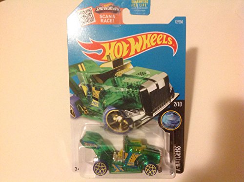 Hot Wheels 2016 X-Raycers Rig Storm 12/250 verde miniatura 1