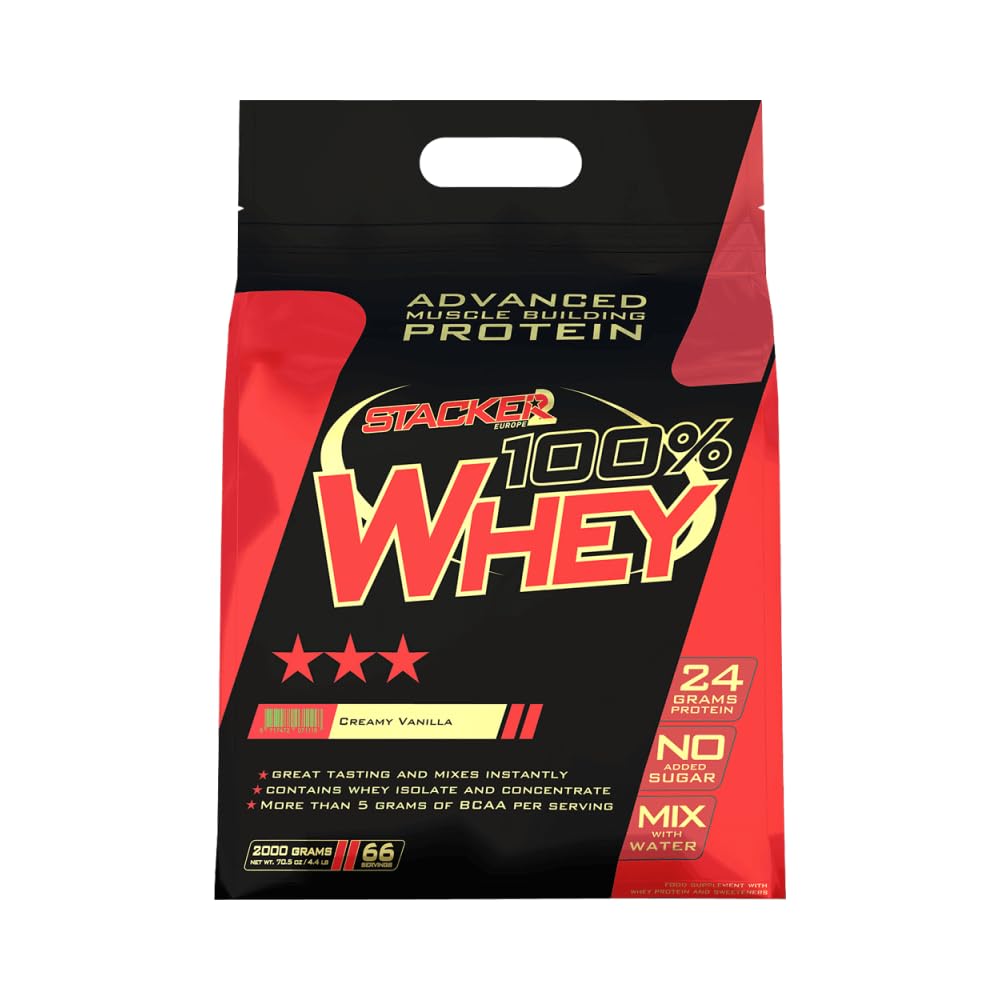 Stacker2 100% Whey (2000g) Creamy Vanilla - Białka - Mieszanka białek serwatkowych