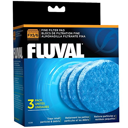 Fluval Feinfilter Schaumstoffpatrone, für Fluval Außenfilter FX4, FX5 und FX6, 3er Pack