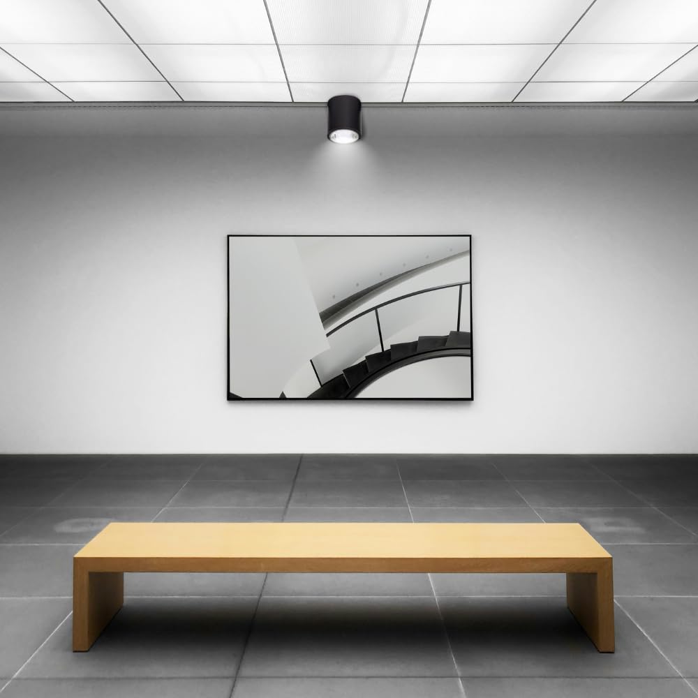 LUXULA 8er Set Aufbauspot Aufbaustrahler mit GU10 Fassung - 45° Schwenkbar - rund - schwarz - Kunststoff - Deckenspot Aufbauleuchte - 230V - ohne Leuchtmittel