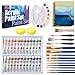 Produktbild Vicloon 43 PCS Acrylfarben Set, 24 Tube Acrylfarben mit 11Pcs Pinsel, 2Pcs Leinwand, 1Pcs Mischpalette, 3Pcs Palettenmesser, 2Pcs Mal-Schwamm, Acryl Farben Set für Leinwand, Steine ,Holz, Stoff