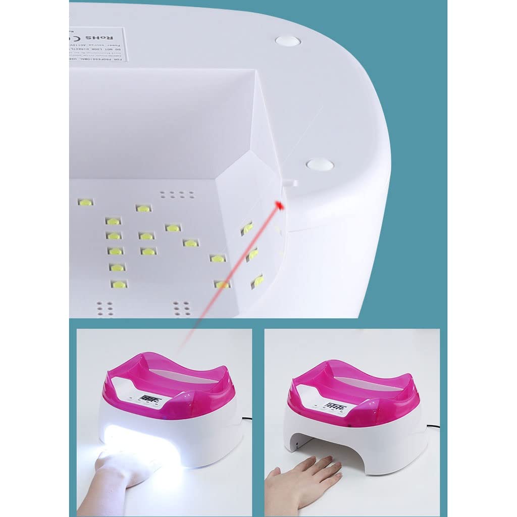 SYALEO Lampada Unghie Asciugatrice LED UV. Lampada for Unghie 110W Professionale Asciugacatura for Unghie Gel Light Nail Art Tools con sensore Automatico, LCD. Display Nail Dryer. in Casa