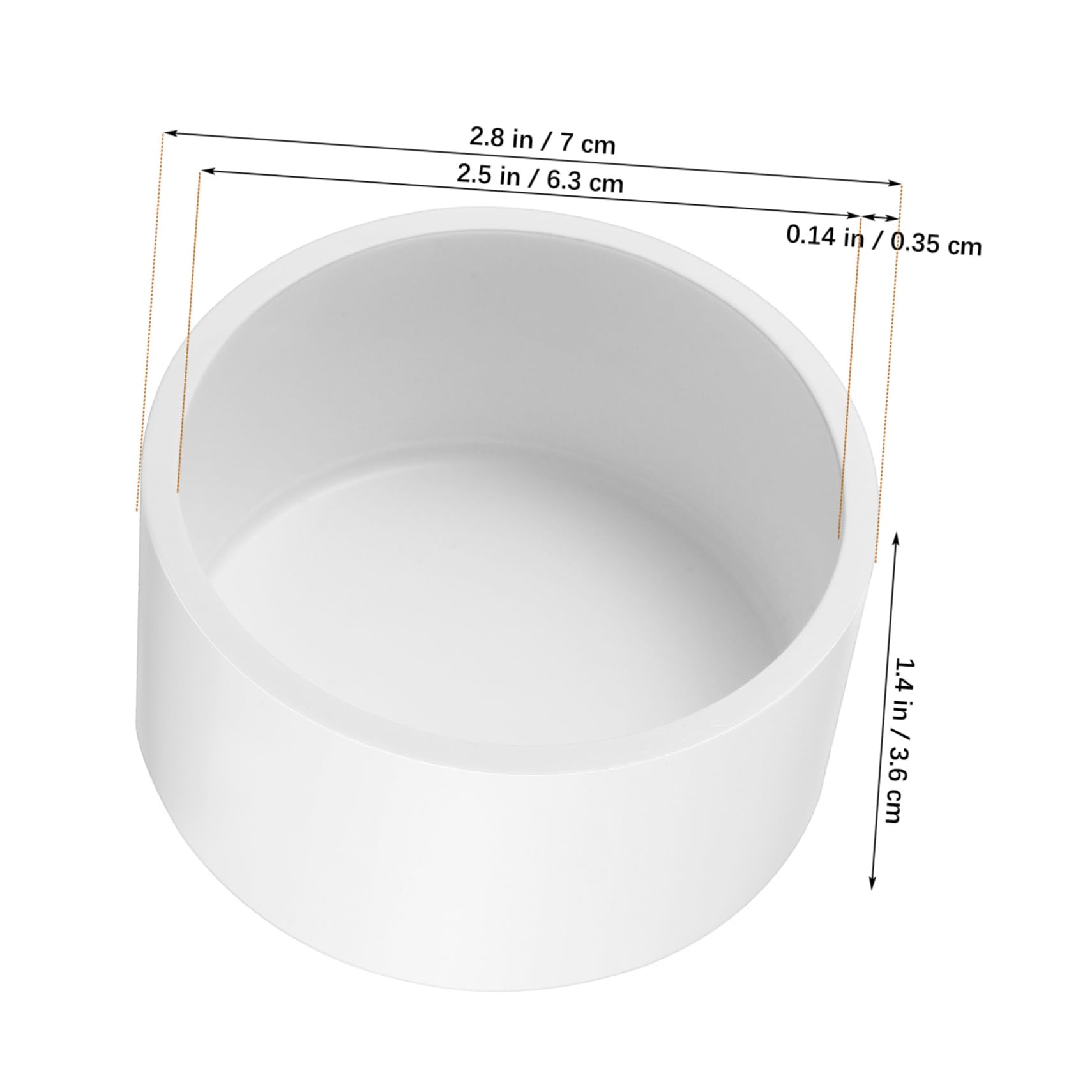 ERINGOGO 4 Pcs PVC End Caps for Pipe Fittings Pipe Plug Socket Accessories Lightweight and for Home and Industrial Use Easy Installation Strong PVC Material