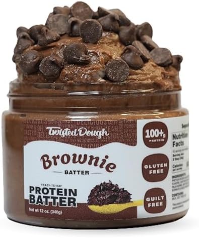 Twisted dough - Brownie Batter | Healthy Edible Dessert | 100 Grams Of Whey Protein | Protein Packed Cookie Dough | Gluten Free | Ready to Eat