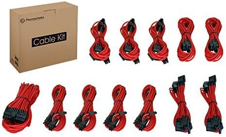 Thermaltake AC-032-CN3NAN-PR Individually Sleeved Cable Kit – Red