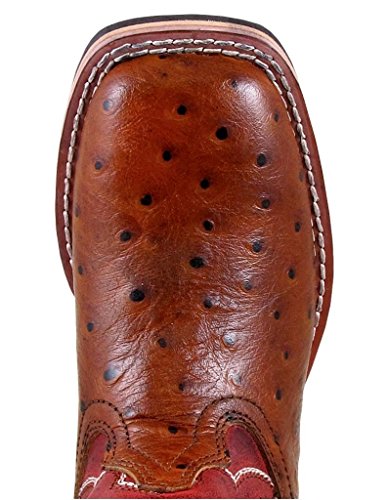 Smoky+Mountain+Youths%27+Cheyenne+Pull+On+Square+Toe+Distressed+Cognac%2fRed+Crackle+Boots+6.5M2