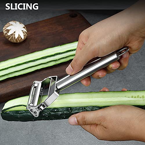 Fshow Julienne Peeler Stainless Steel Peeler With Cleaning Brush #TOP6