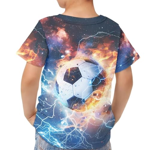 Image of JEOCODY Boys Girls Graphic Tees Funny 3D Printed Short Sleeve T-Shirts 3-16T