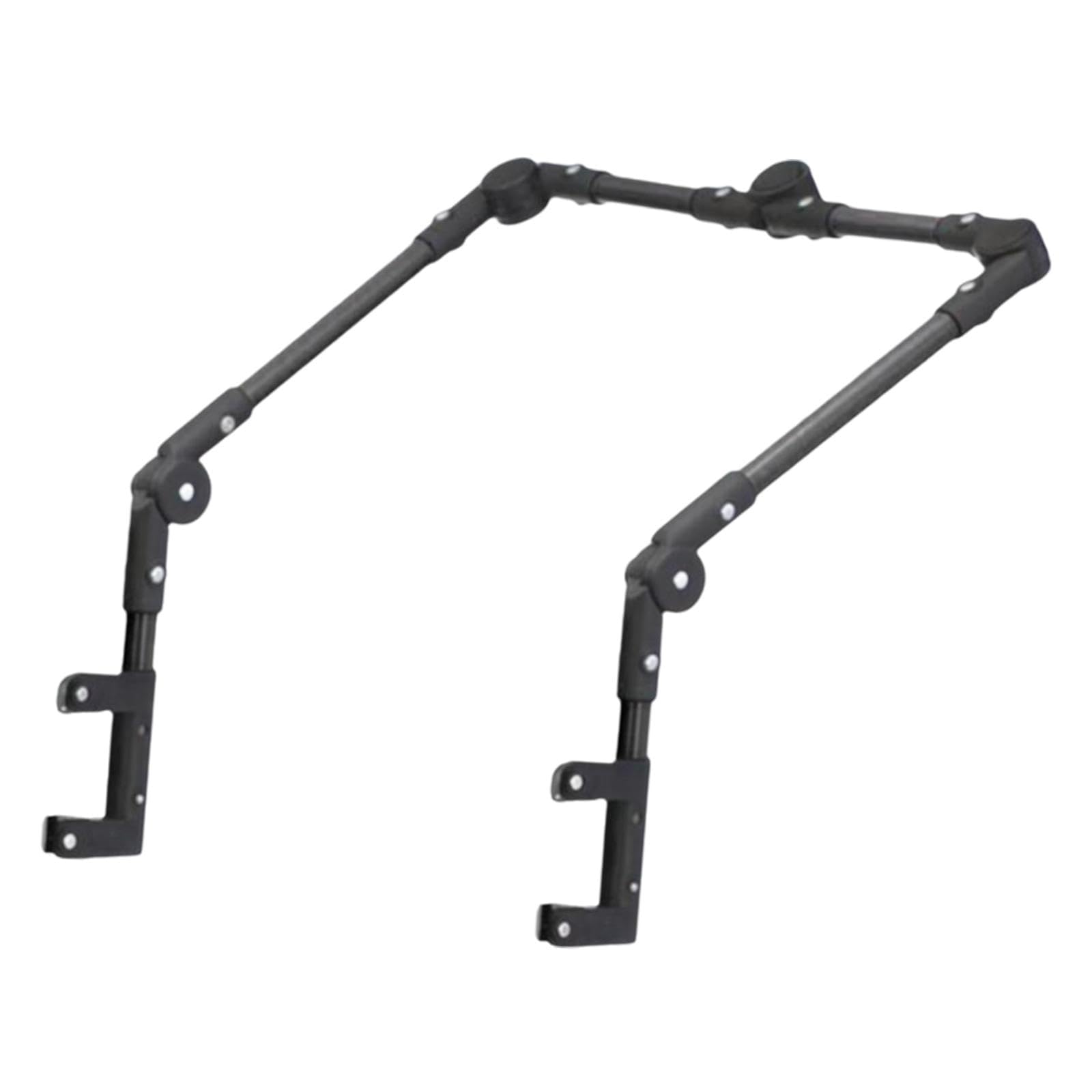 Folding Wagon Push Handle Trolley Handle Foldable Removable Beach Cart Accessories Easy to Install Replace Part Push Pull Bar - Metal Sturdy, Black