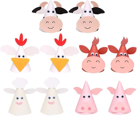 Amazon Co Jp Bestoyard 10個セット バースデー帽子 動物 パーティー帽子 紙 三角帽子 誕生日帽子 誕生日お祝い 飾り 簡単 手作り パーティーハット パーティー小物 大人 子供兼用 おもちゃ