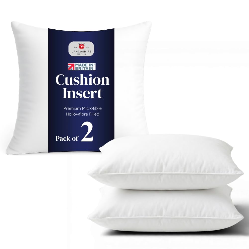 Lancashire Textiles (Pack Of 2, 12" X 12" (30 X 30Cm)) Microfibre Cushion Pads