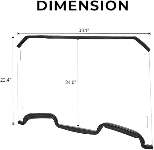 Miniatura 2 de Parabrisas delantero transparente completo con cuatro abrazaderas de velcro de repuesto para Polaris RZR XP 1000 / XP 4 1000 2019-2021