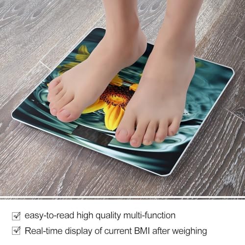 Báscula Digital de Baño con Diseño Girasol en Agua miniatura 5